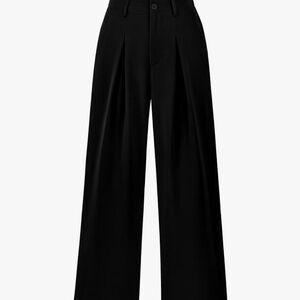 Elegant Black Wide-Leg Women's Pants